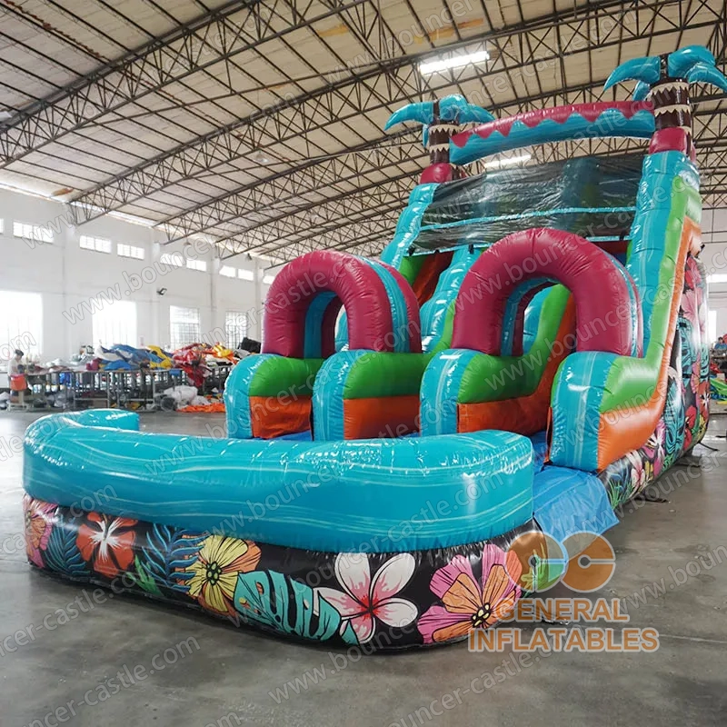 Aloha Tropical  dual Lane Water Slide