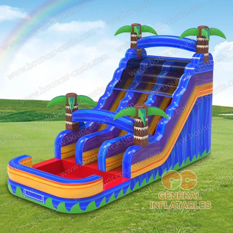 Palm Tree Dual Lane Water Slide