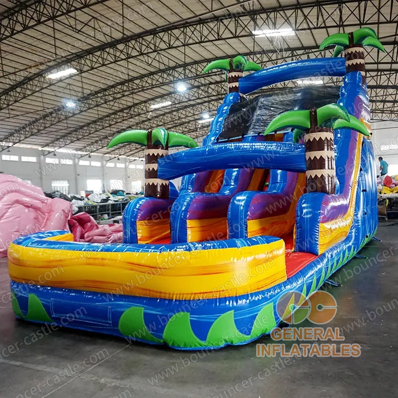 Palm Tree Dual Lane Water Slide