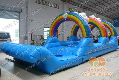 Water slide with sealed pool