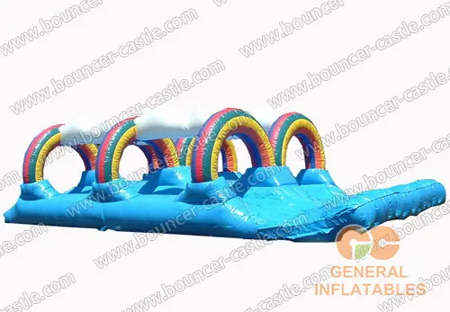 Water slide with sealed pool