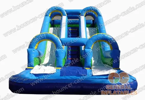 Water slide with sealed pool