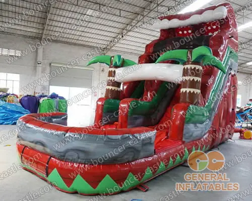  Red marble water slide