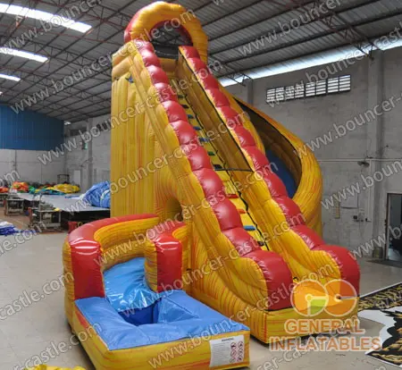 Water slide with sealed pool