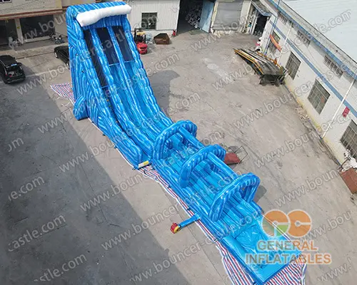 Water slide with sealed pool