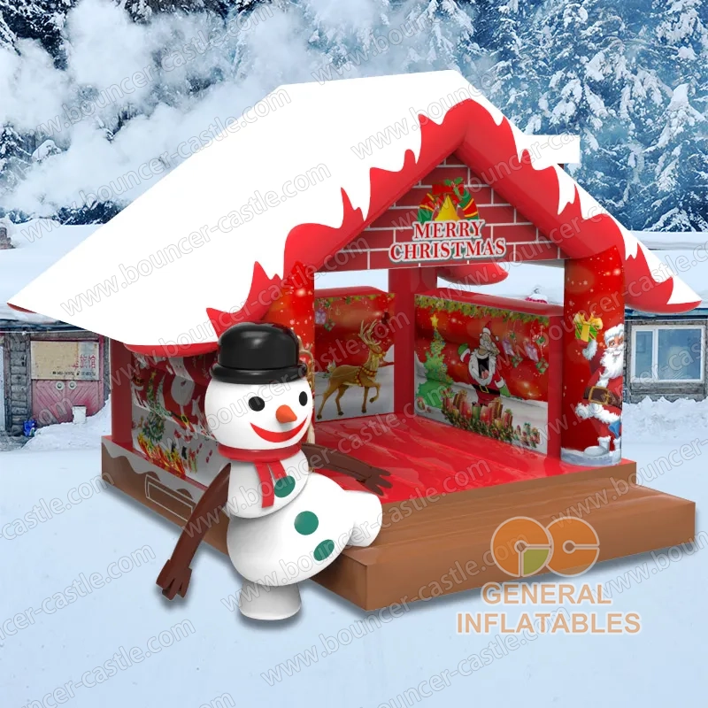   Christmas house n snowman