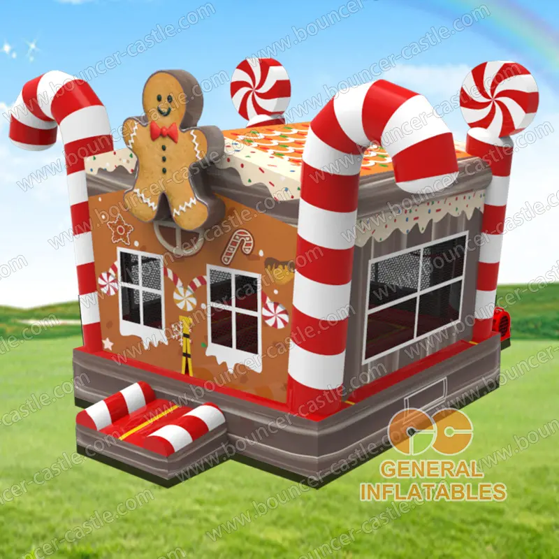 Candy cane bounce house